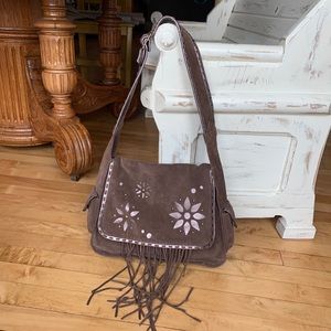 Nordstrom Brown Suede Shoulder Bag